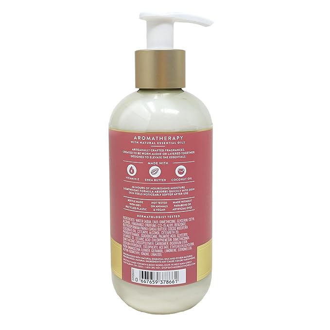 Bath &amp Body Works Aromatherapy Heirloom Rose - Body Wash + Foam Bath - Mosturizing Body Lotion and Essential Oil Perfume Mist - with a Creamy Rose Bar Soap