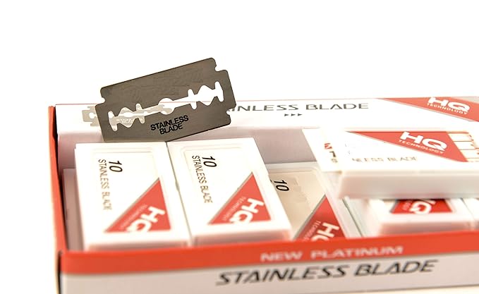 [700 PACK] Double Edge Stainless Steel Razor Blades - Men's Safety Razor Blades for Shaving - Platinum Stainless Steel Double Edge Razor Blades - Precise Smooth Clean Shave and Barber Shops
