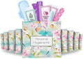 Menstrual Kit All-in-One 10 Pack | Convenience on The Go | Period Kit Pack for Travelling Tweens &amp Teenager | Individually Wrapped Feminine Hygiene Product (Butterflies)