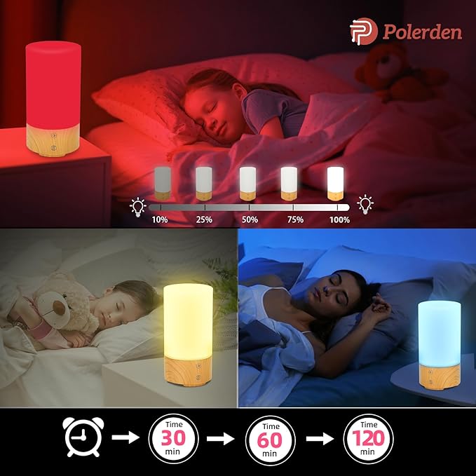 670nm Red Light Therapy Sleep Device10000 Lux Sun Lamp Sunlight Lamp Dual Function Sleep Aid and Red Night Light Lamp For Support Deep Relaxation and Improve Sleeping for Adult &amp Kid Bedroom