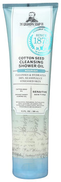 The Grandpa Soap Co. Nourish Cotton Seed Cleansing Shower Oil Parabens Free 9.5 Fluid Ounces (Pack Of 3)