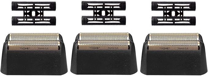 Professional 5 Star Series Finale Shaver Replacement Foil and Cutter Bar Assembly Compatible with wahl Foil Heads 7031-100/7043-100Fit for #8061 8164 Shaver (Black 3 Pack)