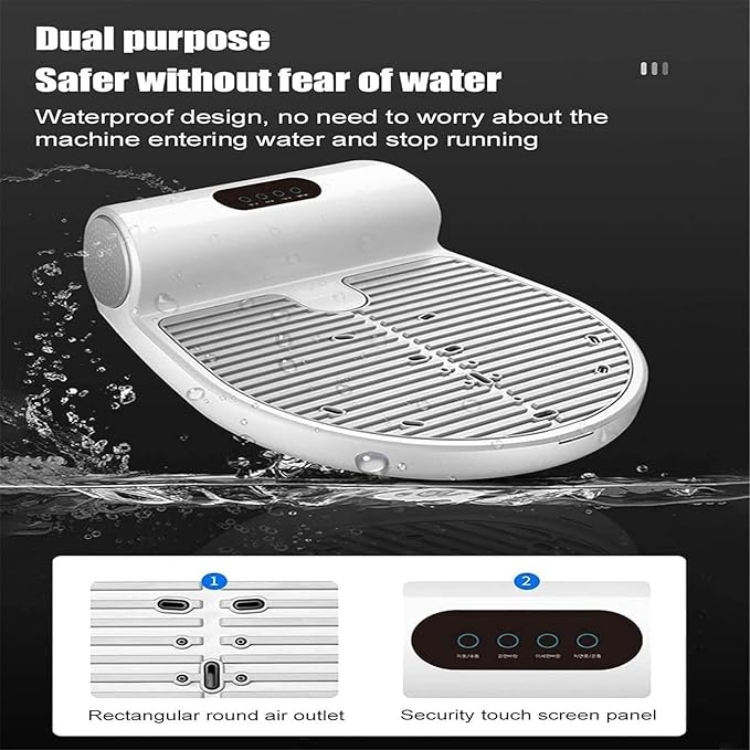 Full Body Dryer Machine Negative Ions Body Heater Blow Dryer Cold/Hot Air Adjustment High/Low Speed Adjustment Foot Touch Control Natural Warm Air Wind Body DryWithWeightScale