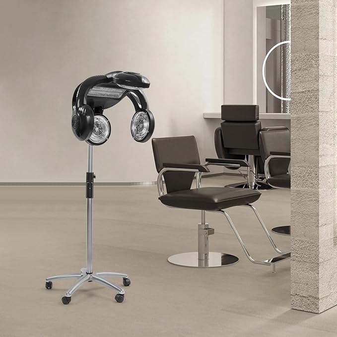 Standing Hair Dryer Multifunctional Salon Hair Dryer Professional Four Angles Standing Hair Dryers with LCD Display Freestanding Hair Salon Steamer Color Processor