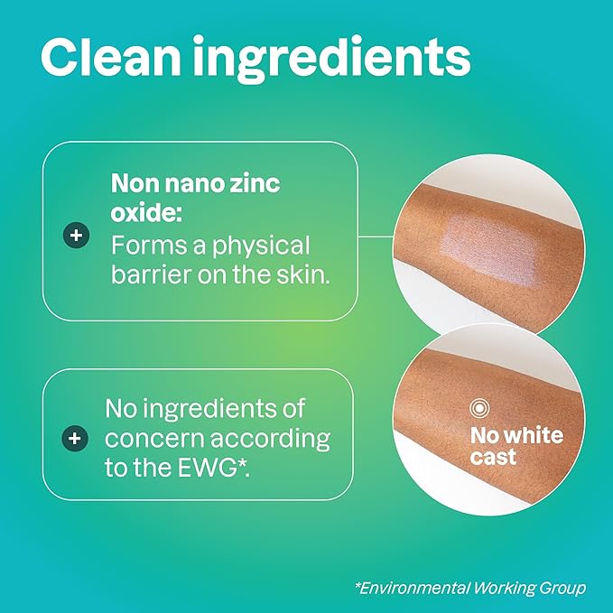 ATTITUDE Mineral Sunscreen Stick with Zinc Oxide SPF 30 EWG Verified Plastic-Free Broad Spectrum UVA/UVB Protection Dermatologically Tested Vegan Unscented 2.1 Ounces