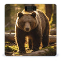Brown Bear Weight ScaleClear LED Display Bathroom Digital Weighing ScaleTempered Glass Digital Bathroom Scale for Body Weight Capacity Up to 400 Lbs