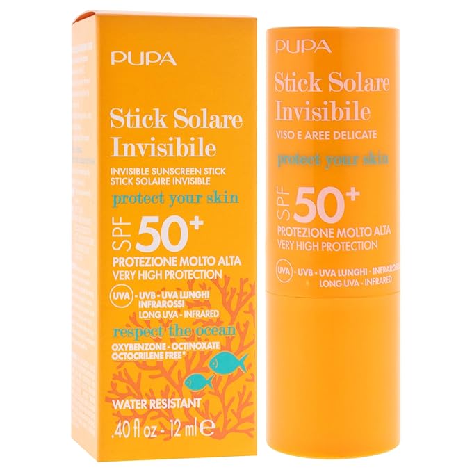 Invisible Sunscreen Stick SPF 50 Plus by Pupa Milano for Unisex - 0.4 oz Sunscreen