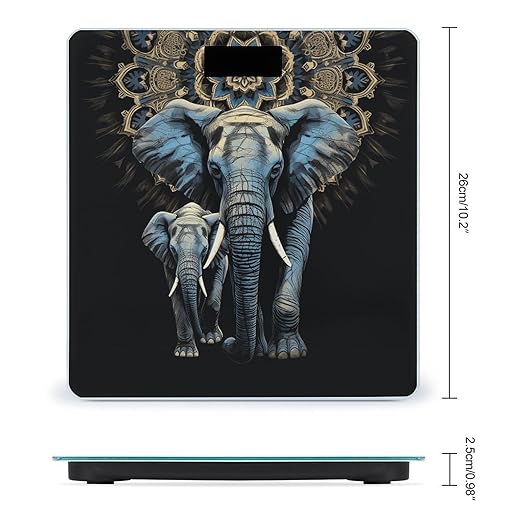 Two Elephants Scale for Body Weight Digital Bathroom Scale Precision Smart Weighing Scales with Clear LED Display Accurate High Precision Scales Weighing Machine