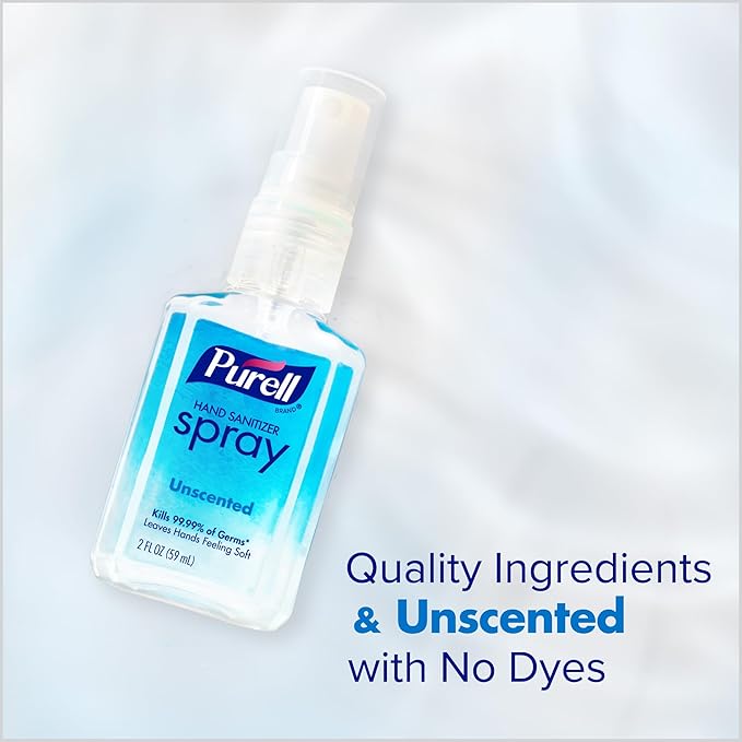 PURELL Advanced Hand Sanitizer Spray Unscented 2 fl oz Travel-Size Spray Bottle (Pack of 6) – 2023-04-EC