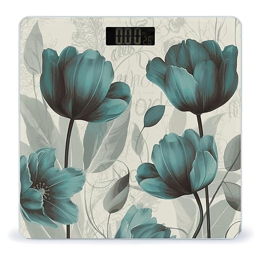 Flower Smart Scale for Body Weight Accurate Bathroom Scale with LED Display Digital Weight Scales Weighing Machine High Precision Scales for Bath Home