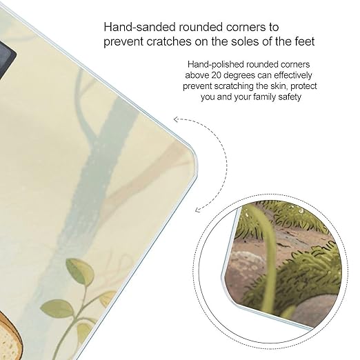 Ants Eating Bread Scale for Body Weight Sturdy Tempered Glass Weighing Scales with LCD Display Accurate Digital Bathroom Scale Convenient Body Fat Smart Scales Easy Read