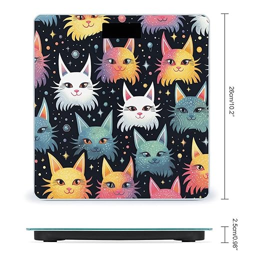 Star Ear Cat Scale for Body Weight Digital Bathroom Scale Precision Smart Weighing Scales with Clear LED Display Accurate High Precision Scales Weighing Machine