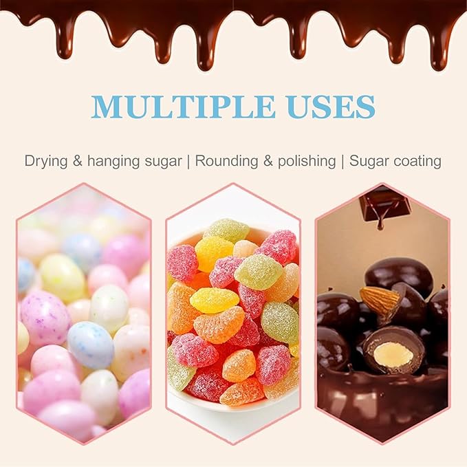 Chocolate Coater Sugar External Hair Dryer for Drying Ball Coating Drying Machine Large Capacity and Large Pot Mouth220V