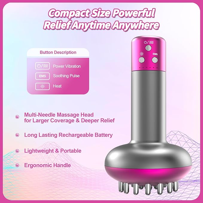 Lymphatic Drainage Massager &amp Anti Cellulite Massage Tool Helps Reduce Stretch Marks &amp Cellulitefor Legs Arms &amp Belly Body Sculpting Machine with Heat &amp Vibration(Purple)