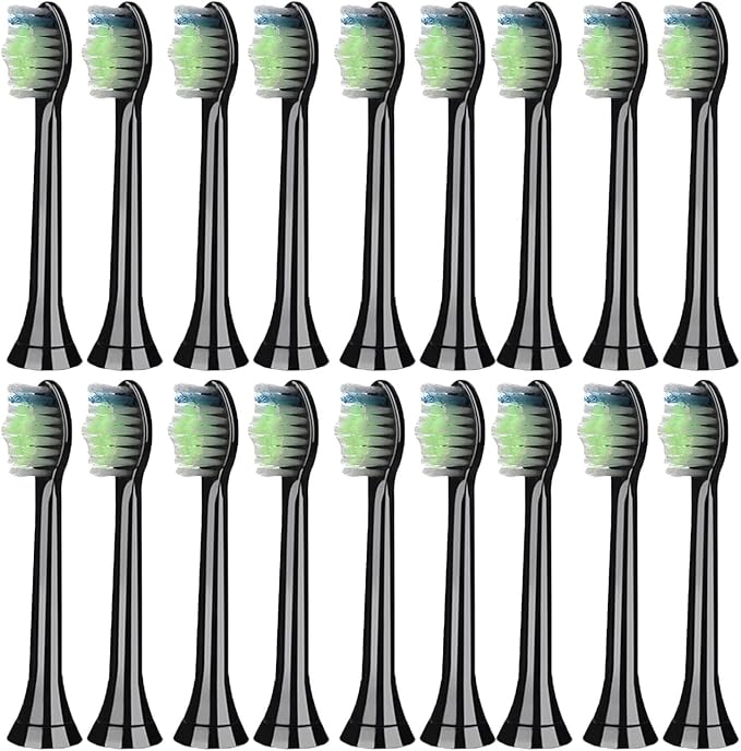 4pcs Replacement Brush HeadCompatible with PH Sonic Care Diamondclean Electric Toothbrush(16pcs Black)