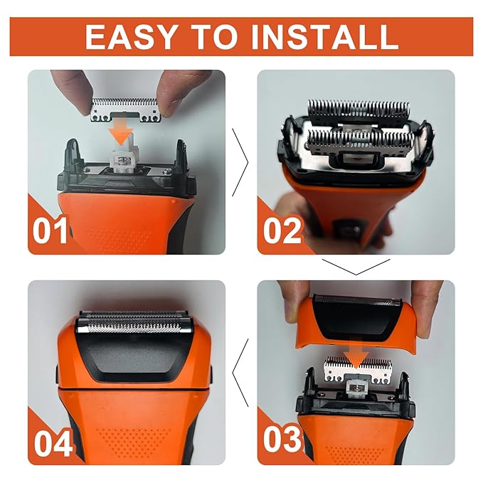 7045-2201 Shaver Head Replacement Foils&ampCutters and Head Compatible with wahl Orange lifeproof 7061 Series (Orange-2 PCS)