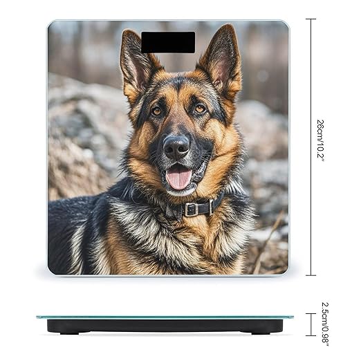 German Shepherd Dog Scale for Body Weight Highly Accurate Digital Bathroom Body Scale Digital Bathroom Scales for People Anti-Slip Large LCD Display Smart Scales