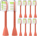 10Pack Toothbrush Replacement HeadsCompatible for Sonicare HY1200/06 BD1003/AZ(Orange Red)