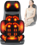 Back MassagerShiatsu Neck And Back Massager3 Level Intensity Adjustment Constant Temperature Warm Compress 10 Sets Kneading Heads Suitable For Home And Office Use