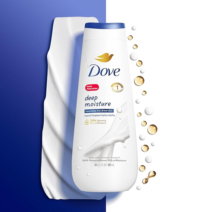 Dove Nourishing Care Gift Set – Deep Moisture Body Wash + Crushed Macadamia &amp Rice Milk Exfoliating Body Polish (2 Piece Set)