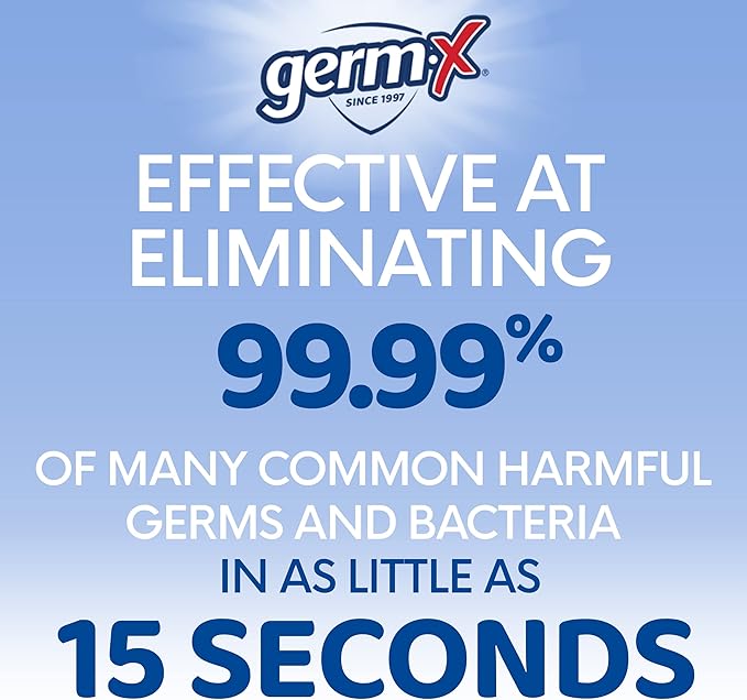 Germ-X Nourish Hand Sanitizer 2 Fl Oz (Pack of 24) 2-in-1 Moisturizing and Sanitizing Formula with Shea Butter Vitamin E &amp Aloe Non-Greasy Mini Travel Size for On-The-Go Fresh Scent