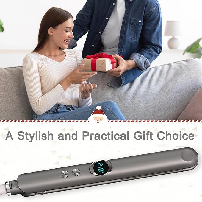 2 in 1 Hair Straightener for Women Ceramic Flat Iron with 12 Temperature Settings Fast Heating Ionic Flat Iron Hair Straightener with Intelligent Power Off for Less Frizz Shines and Smooth (Grey)