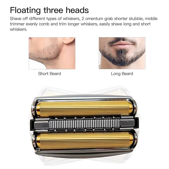 70S Silver Series 7 Men's Beard Shaver Replacement Head w/Plastic Sealed Packaging for Br-aun Pulsonic 70S Silver Replacement Blade Foil Razor Head