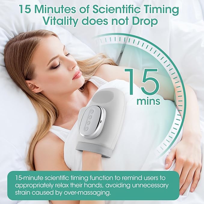 Hand Massager with Heat and Compression Cordless Hand Massager Glove with 3 Modes &amp 5 Intensity Levels Soothing Relief for Hands Fingers Wrists Ideal Gift for Seniors &amp Office Workers