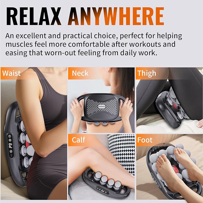Upgraded 16-Head Massage Gun Electric Deep Tissue Body Massager Professional Muscle Massager Tool for Easing Shoulder Back Neck Legs 9 Modes / 99 Speeds Massage Gifts for Women Men
