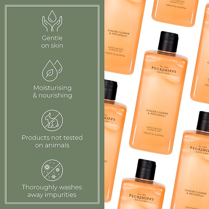 Pecksniff's Classic 750ml Shower Gel Ginger Flower &amp Patchouli