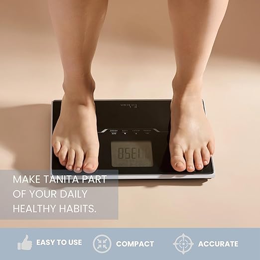 TANITA BC-401F - Japan Technology - FitScan Travel Scale - Compact Digital Body Composition Monitor with Bluetooth and Health Tracking - Compact &amp Travel-Friendly