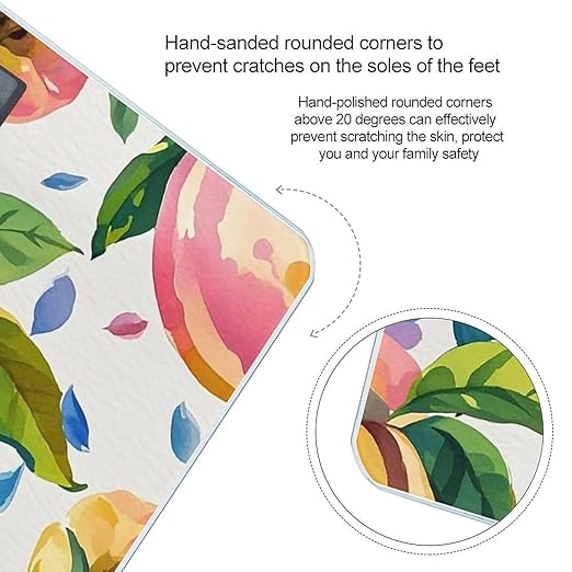 Colorful Peach Watercolor Scale for Body Weight Accurate Digital Bathroom Scale Toughened Glass High Precision Scales Smart Weight Scales with Large LCD Backlight Display Weighing Machine