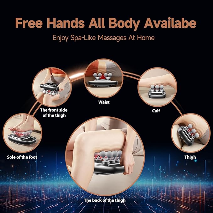 12-Head Massage Gun 3 Modes 30 Levels Of Intensity Electric Deep Tissue Massager Relieves Muscle Pain All Over The Body 4k Smart Display Suitable For Lazy People The Elderly And Office Workers