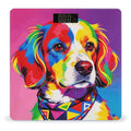 Colorful Dog Portrait Weight ScaleClear LED Display Bathroom Digital Weighing ScaleTempered Glass Digital Bathroom Scale for Body Weight Capacity Up to 400 Lbs