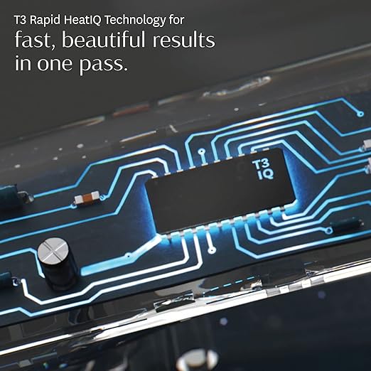 T3 Curl ID 1.25 Digital Ceramic Curling Iron with Smart Touch Interface &amp Interactive HeatID Technology for Automatic Heat Setting Personalization - Shiny Smooth Curls that Last