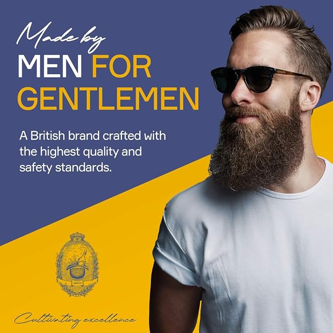 Seven Potions Vegan Beard Brush for Men — 100% Sisal Plant Fibre &amp Pear Wood — Firm Bristles to Gently Tame/Soften/Exfoliate – 100% Natural Non-Synthetic