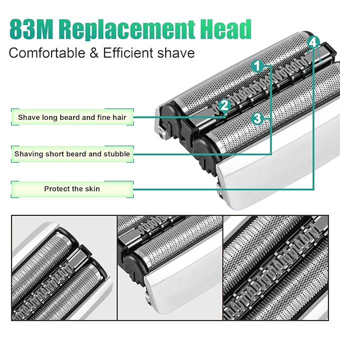 Series 8 83M Electric Shaver Head ReplacementCompatible with Braun S8 Replacement Head Electric Razor Blades Model 8370cc8340s8350s84672 Pack