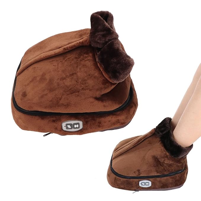 Foot Warmer Detachable Foot Massagers 2-in-1 Electric Foot Massagers Foot Massager Compatiable for Women Men Foot Heater(US)
