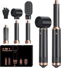 5 in 1 Blow Dryer Brush Upgrade Hair Dryer Brush Set Negative Ion Air Styler Curling Wrap Air Curler Hot Air Brush Curling Iron Hair Styling Tools As A Gift for Straight/Curl/Dry/Smooth