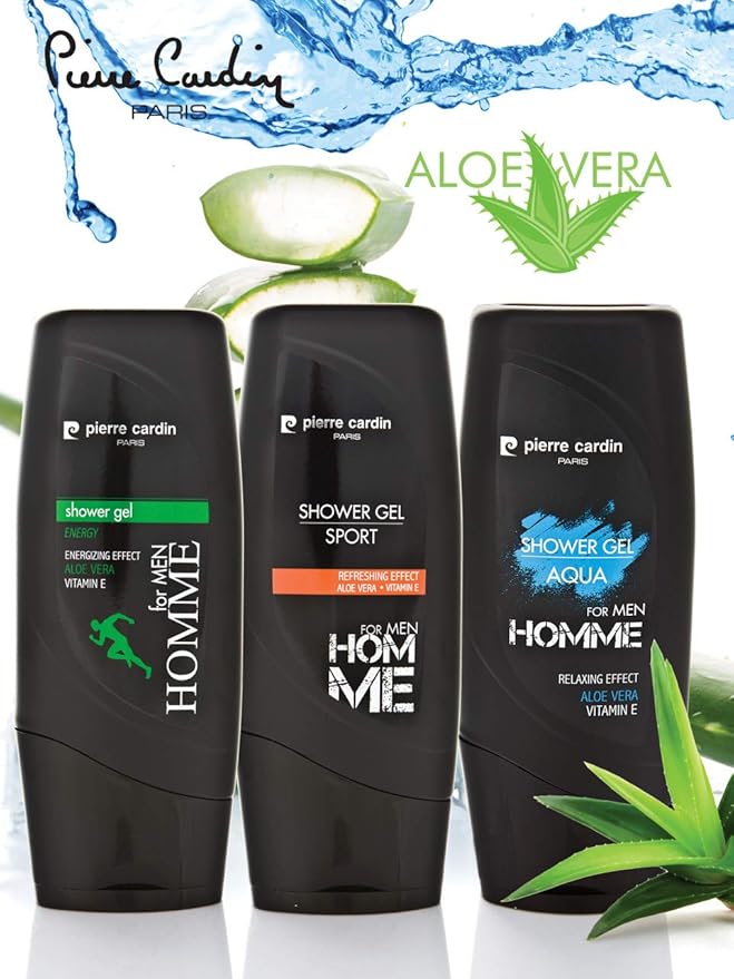 Natural Moisturizing Shower Gel Body Wash for Men (Sport Aloa Vera 10.15 oz / 300 ml)