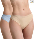 Washable Incontinence Underwear for Women 2 oz Ladies Leak Proof Briefs for Postpartum Bladder Control 2 Pack (Beige-Light Blue XL)