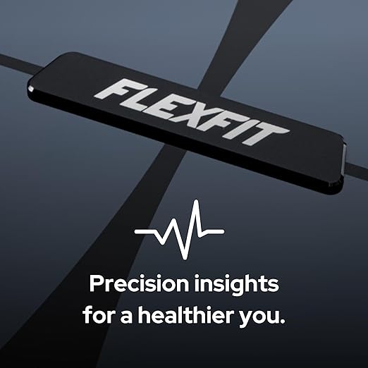 FlexFit Scale for Body Weight and Fat Percentage 8 Electrodes High Precision Digital Scale Accurate Measurement of 56 Body Indicators Bathroom Smart Scales with Large Color Display