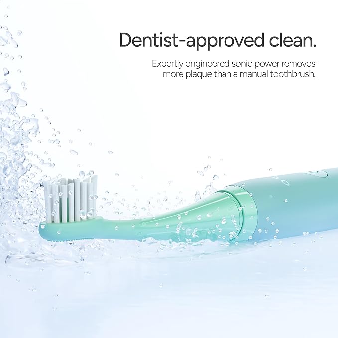 ORDO Lite Sonic Toothbrush Electric Toothbrushes with 35000 Pulses Per Min Dual Modes Over 5 Weeks Battery Smart Timer Waterproof USB C Sage