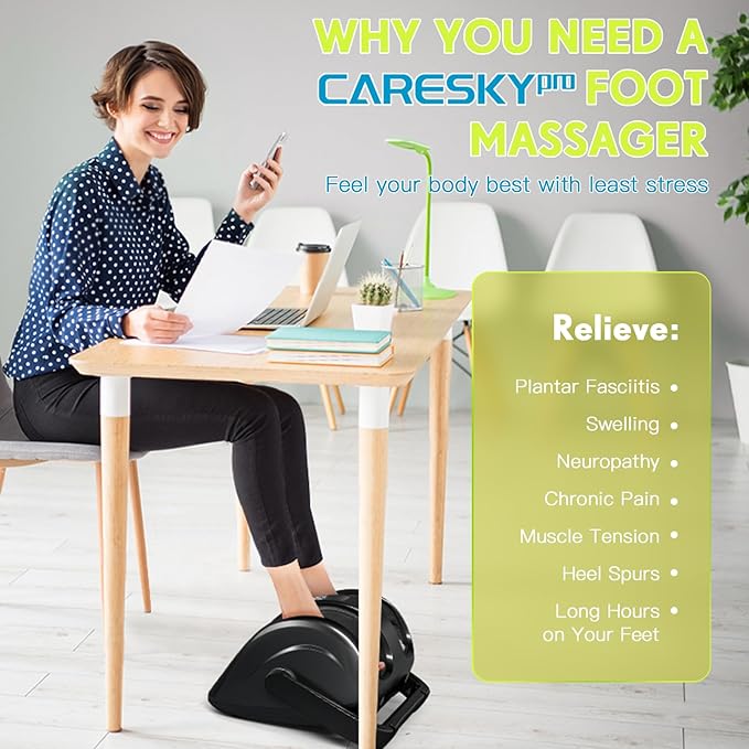 Foot Massager for Neuropathy FSA Eligible HSA Feet Massager with Heat 3-Heating for Circulation and Pain Relief Deep Kneading Rolling for Calf-Feet-Arm Relaxation Plantar Fasciitis