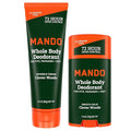 Mando Whole Body Deodorant - Invisible Cream Tube and Solid Stick - 72 Hour Odor Control - Aluminum Free Baking Soda Free Skin Safe - 3.0 Oz Tube and 2.6 Oz Solid Stick - Clover Woods