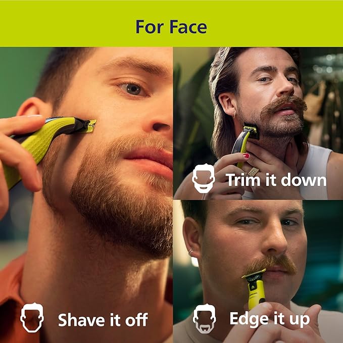 Philips Norelco OneBlade Travel Kit Bundle - Philips Norelco OneBlade 360 Face Hybrid Electric Trimmer &amp Shaver QP2724/90 + Travel Case. QP401/90