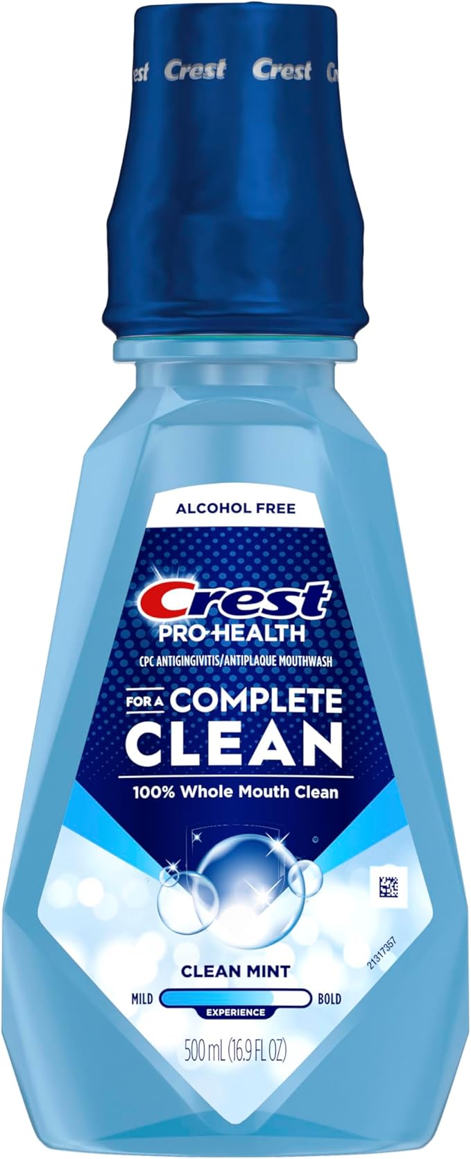 Crest Pro-Health Clean Mint Mouthwash CPC Antigingivitis/Antiplaque Mouthwash 500 mL (16.9 Fl Oz ) Pack of 4 Crest Mouthwash Gingivitis Treatment