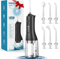 Water Flosser Rechargeable 300ML IPX7 Waterproof Cordless Portable Oral Irrigator with 4 Modes &amp 6 Replaceable Jet Tips