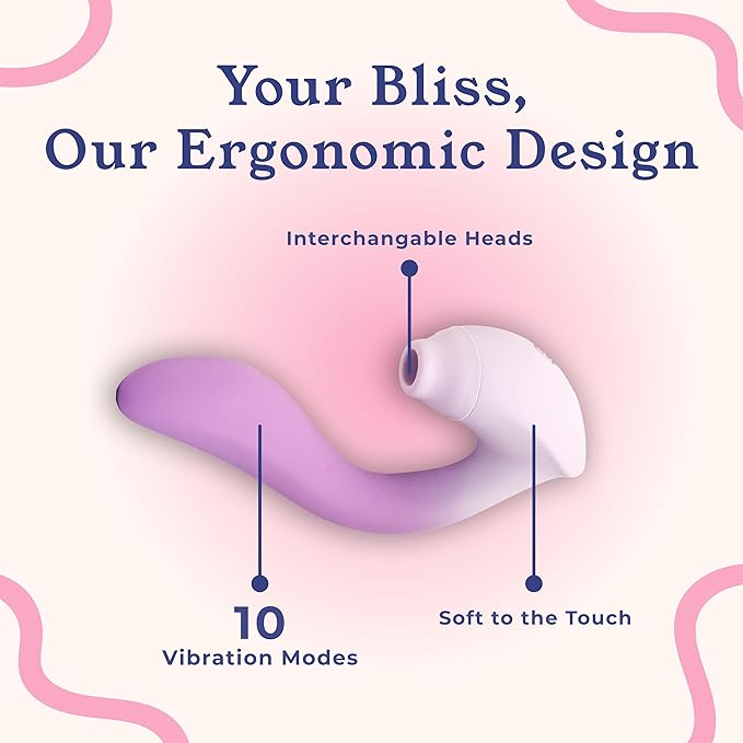 Familiar 2 in 1 Personal Vibrator Massager for Women Suction &amp Vibration with 3 Interchangeable Suction Heads Cordless 10 Modes Female Tools for Relaxation &amp Muscle Relief Rechargeable