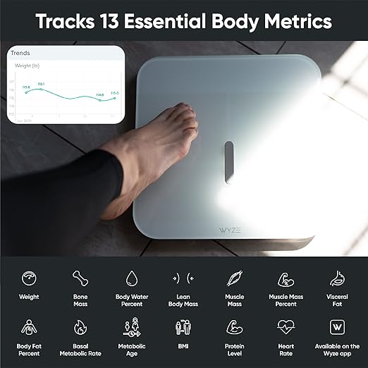 WYZE Smart Scale X White &amp 3 Pack WYZE Night Light